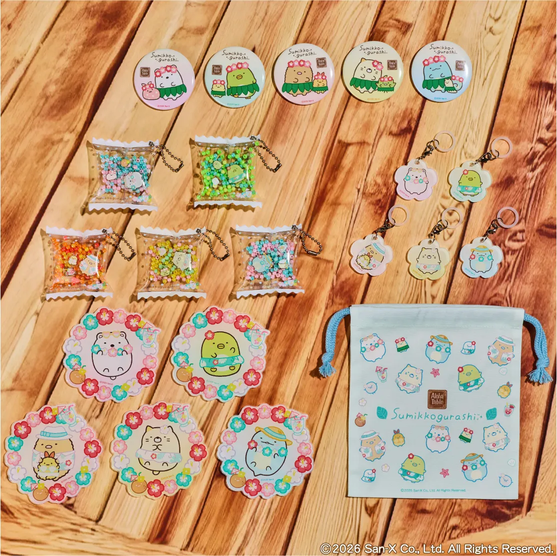 「すみっコぐらし」がアロハテーブルに大集合！3月4日（水）より『すみっコたちと過ごす、ハワイアンバケーション！』をテーマにしたコラボメニューやグッズが登場